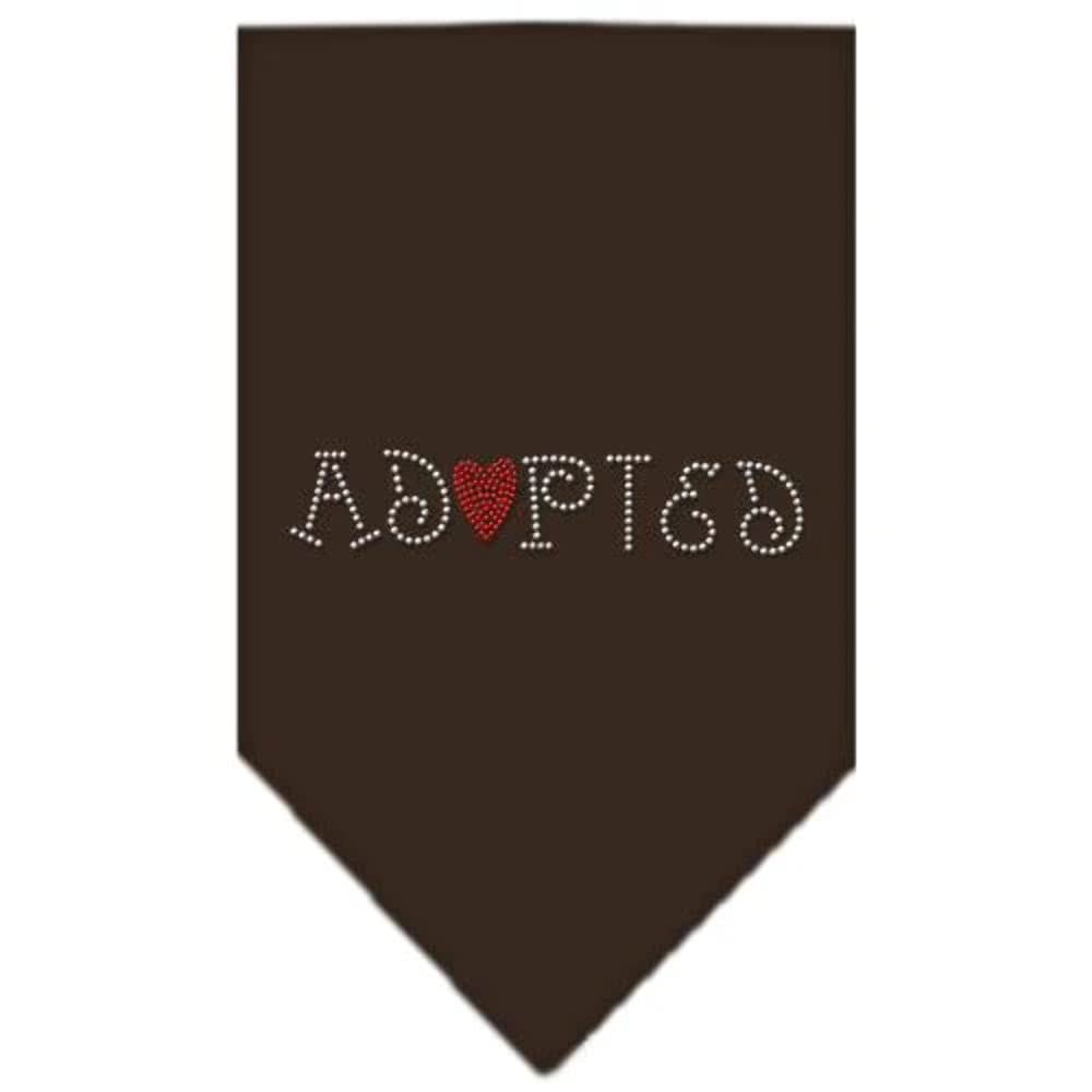 Mirage Pet Products Adopted Rhinestone Bandana, Large, White