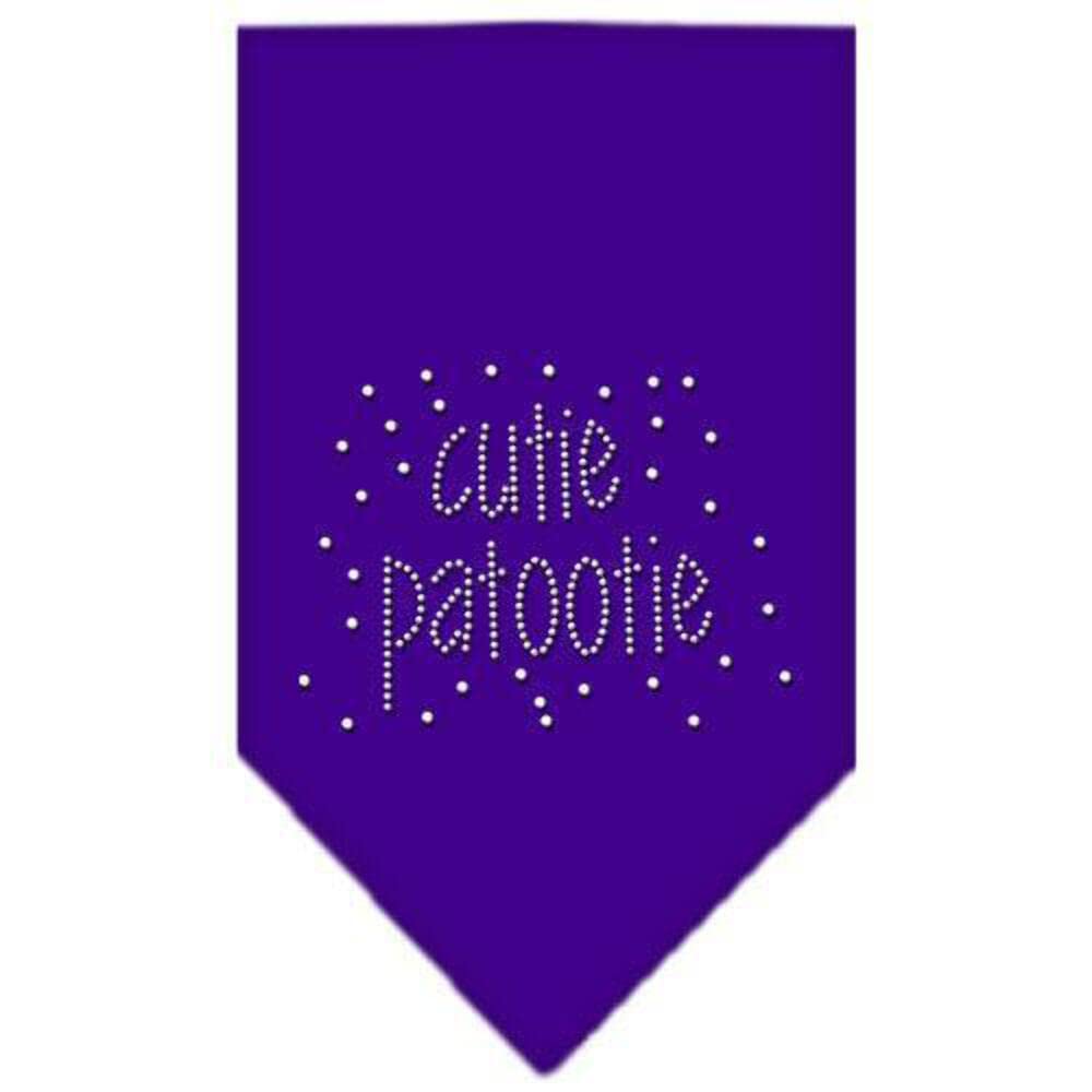 Mirage Pet Products Cutie Patootie Rhinestone Bandana, Small, Purple