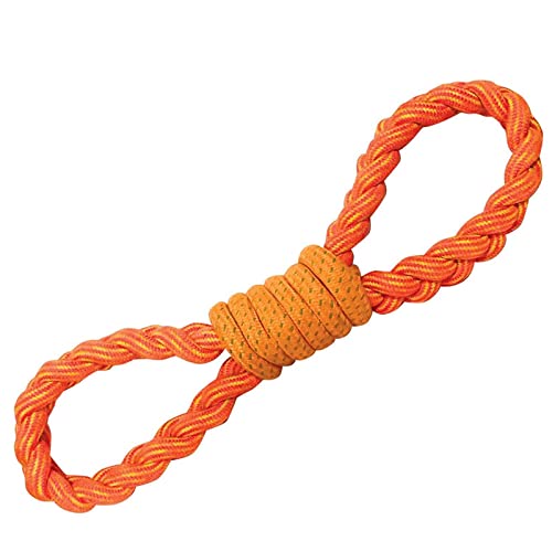 Pet Guard Figure 8 Rope Toy For Chewing And Teething For Dogs & Puppies (Color May Vary)