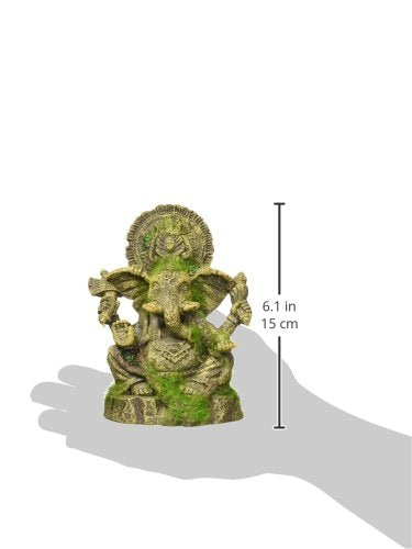 Blue Ribbon Pet Products 006159 Exotic Environments Ganesha Statue With Moss