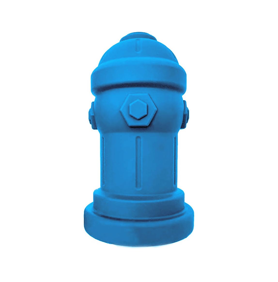 Silicone Potty Training Dog Fire Hydrant | Pee Training for Male Dogs | Petite 4'' W x 7'' H (Blue)