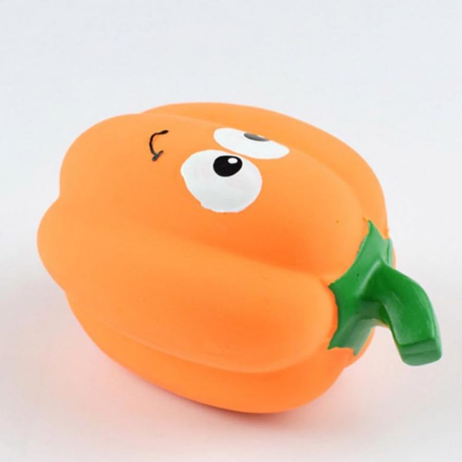 Dog Trust Large Pumpkin Squeeze Toy, Cute Rubber Shape With Handle For Your Furry Puppies
