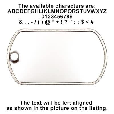 2 Customized Stainless-Steel Military Dog Tags With Black Silencers