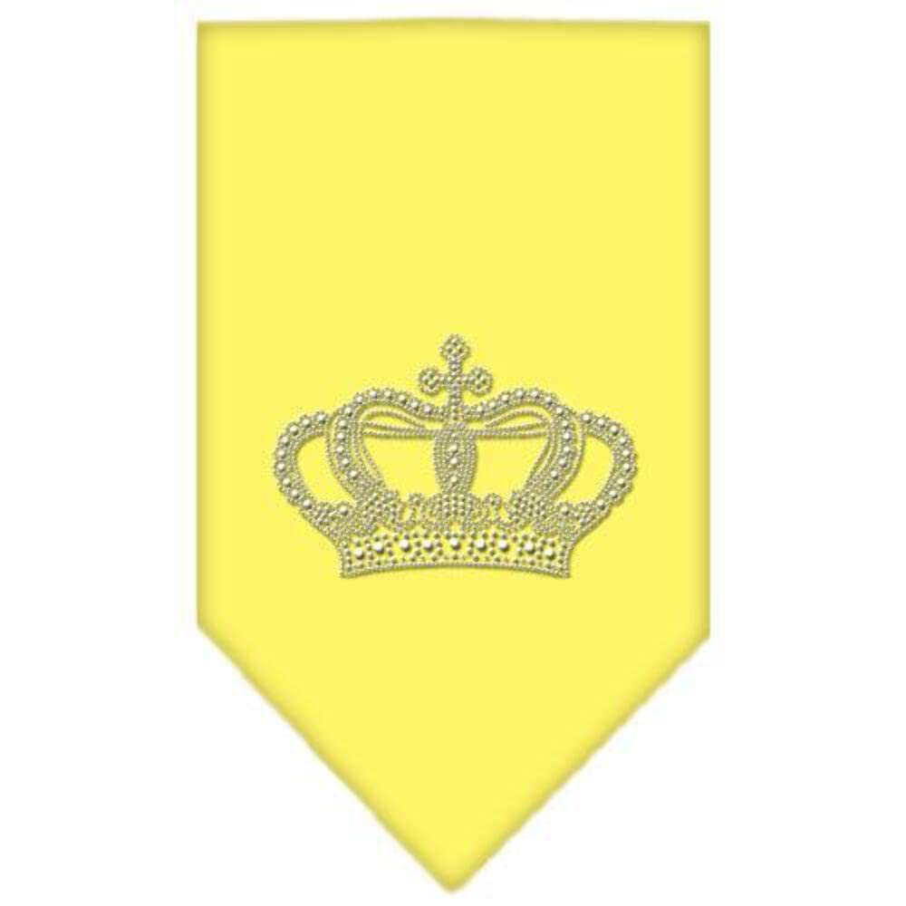 Mirage Pet Products Crown Rhinestone Bandana, Small, Yellow