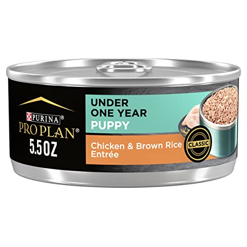 Purina Pro Plan Wet Puppy Food, Chicken And Brown Rice Entree - 5.5 Oz. Can