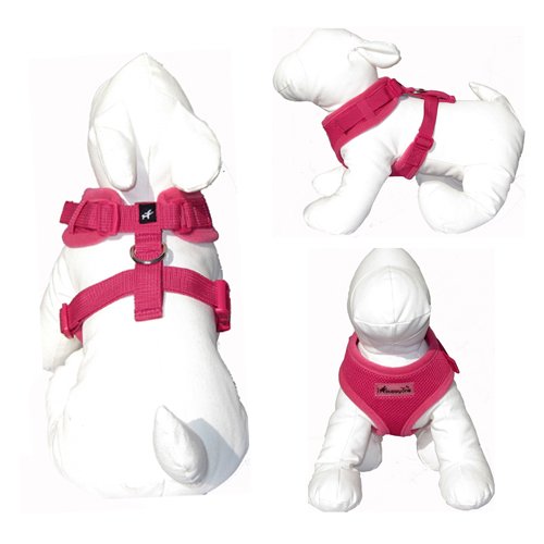 IPuppyone Adjustable Dog Soft Harness Air Flex Small - Red, Polyester, Model 1277.S.RED