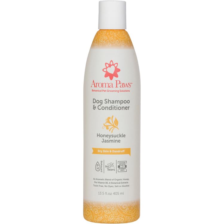 Aroma Paws Dog Shampoo And Conditioner - Aromatic Tearless Shampoo For Cleansing, Grooming, And Conditioning - Moisturizing Sham