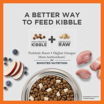 Instinct Raw Boost Small Breed, Natural Dry Dog Food with Freeze Dried Pieces, High Protein, Grain Free Recipe - Real Beef, 10 l