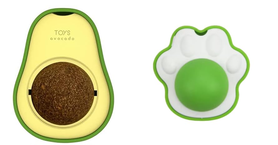 Urban Pet Gallery Silvervine, Gall Fruit Catnip Wall Toy, Rotatable, Cat Chew Toys, (Avocado Shape) And Silvervine, Gall Fruit C