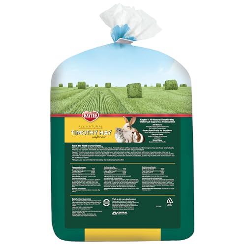 Kaytee Wafer Cut All Natural Timothy Hay for Pet Guinea Pigs, Rabbits & Other Small Animals, 11.25 Pounds
