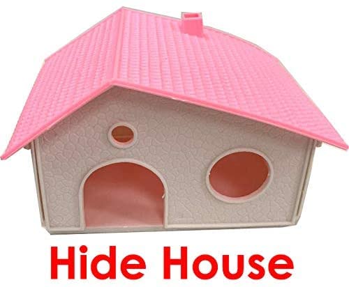 Pink Large Multi-Floors Hamster Mansion Mouse Habitat Gerbil Home Rat House Small Animal Critter Home Cage With Hide House Exerc