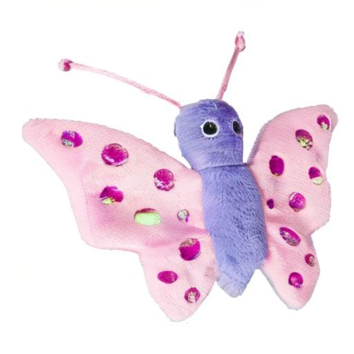 Spot Shimmer Glimmer Butterfly Cat Toy - Catnip Filled Plush Toy With Colorful, Shimmery Design, Playful Toy For Cats And Kittens - One Butterfly, Color May Vary - 6 In