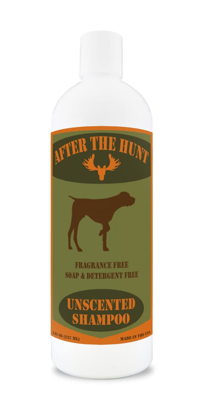 After The Hunt Unscented Dog Shampoo Fragrance Free with No Scent for Hunting 8 oz