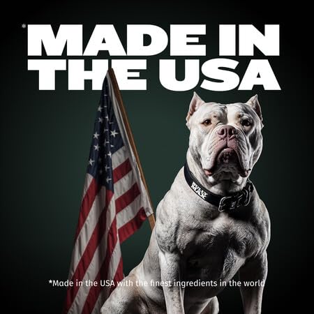 Bully Max Puppy Training Treats - Soft Chews Dog Food Supplements & Vitamins for Brain, Skin & Coat Health - Glucosamine & Chond