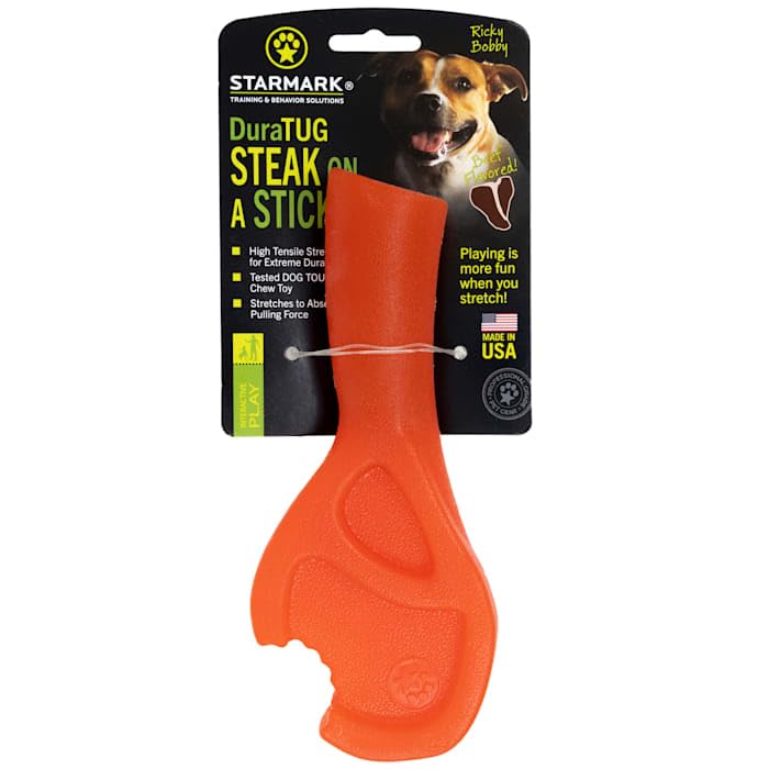 Starmark Treat Ringer FlexGrip Bone For Dogs – Large, Red – Chew Toy With Treat Slots, Includes 4 Treat Rings - View #2
