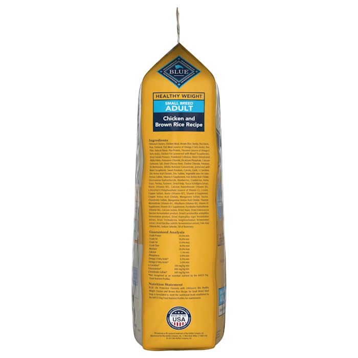 Blue Buffalo Life Protection Formula Healthy Weight Natural Small Breed Dry Dog Food, Supports an Ideal Weight, Made with Natura
