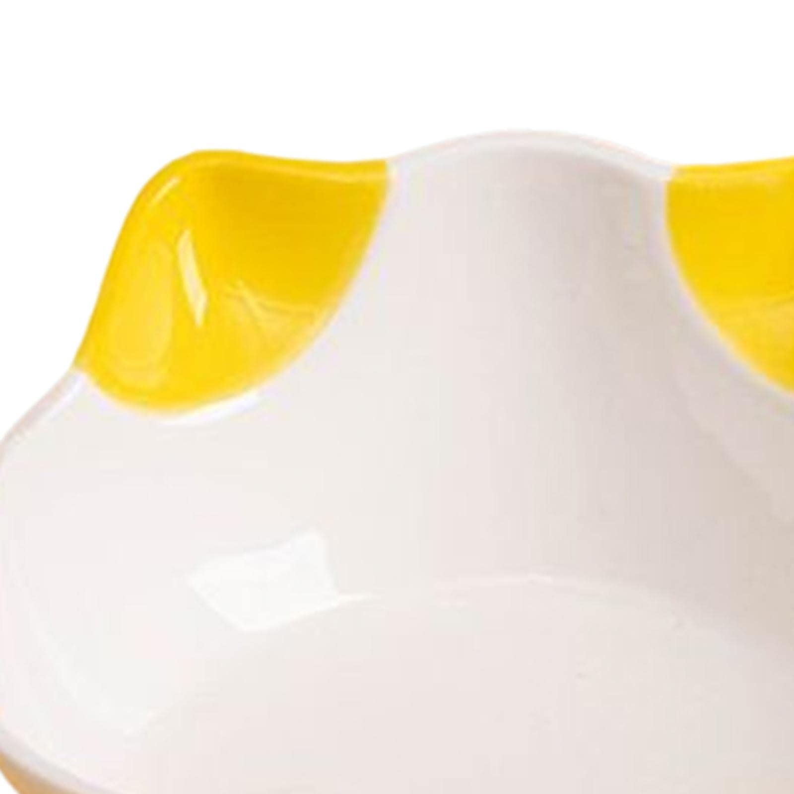 Enakshi Cat Bowl Tilted Dispenser Anti Slip Raised Cat Dishes For Travel Puppy Yellow |Pet Supplies | Dog Supplies | Dishes, Fee