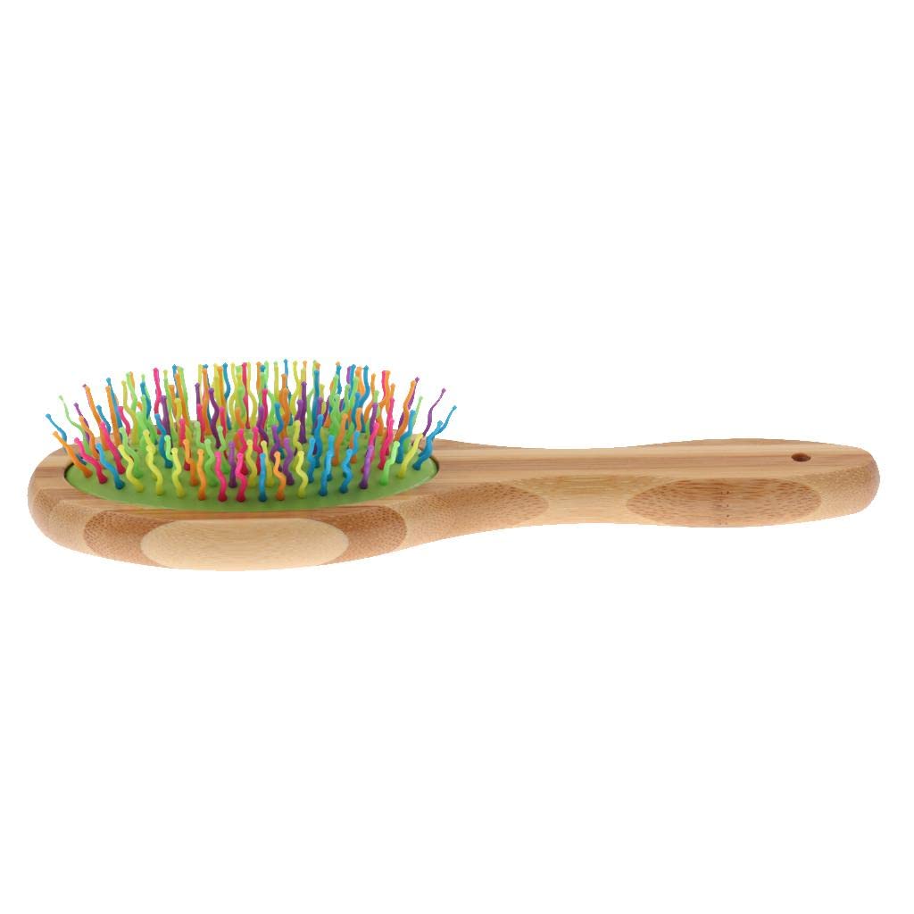 Atorse Pet Bamboo Comb Dog Cat Deshedding Hair Brush Rubber Gilling Multicolor|Pet Supplies|Dog Supplies|Grooming|Brushes Combs