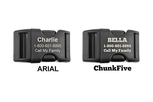 If It Barks Personalized 1 Striped Dog Collar - Engraved Name - Custom Size, Shortcake