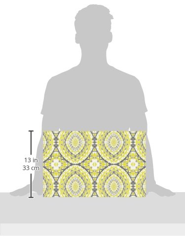 KESS InHouse Miranda MOL Yellow Tessellation Feeding Mat for Pet Bowl, 18 by 13-Inch