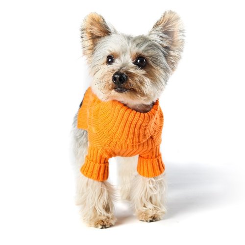 Stinky G Turtleneck Dog Sweater (#08, Tangerine)