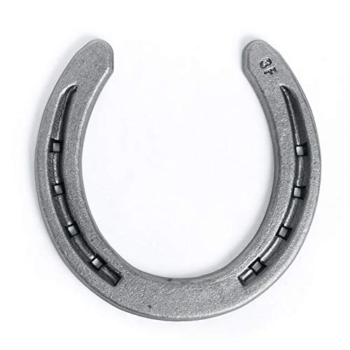 The Heritage Forge Steel Horseshoes Set For Horses, Crafts, Decorations And Backyard Games - Size 0 - R3-F - Sand Blasted 40 Sho