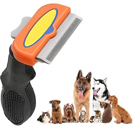 Vroxy NonSlip Cat Comb  Pet Hair Removal Tool For Safe And Gentle Grooming, Pet Comb For Dog Cat Hair Remover Brush Pet Groomi