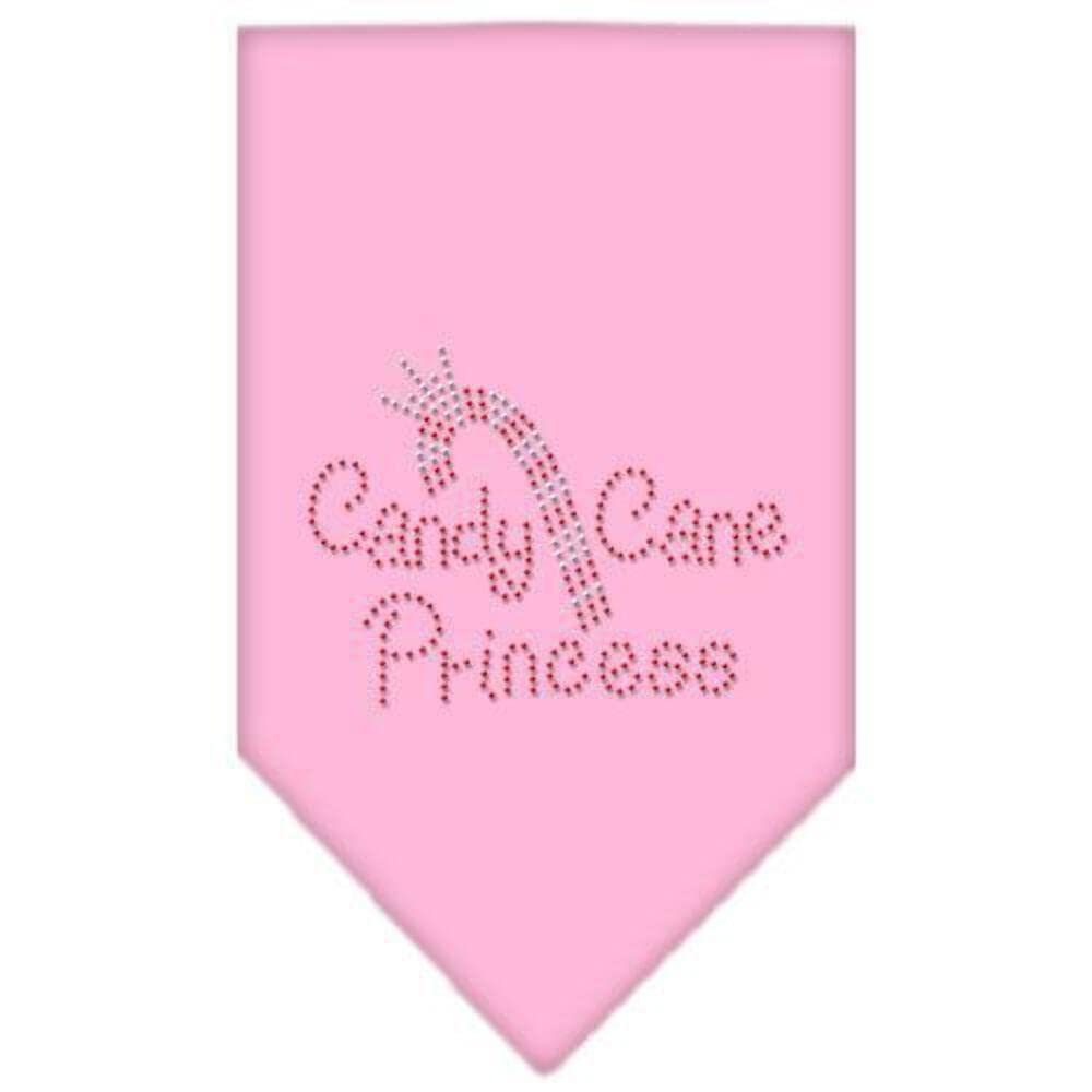 Christmas Pet and Dog Bandana Rhinestone, "Candy Cane Princess" Orange Small