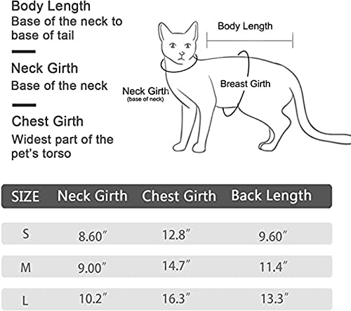 Due Felice Cat Surgery Recovery Suit For Female Male Pets - Surgical Onesie After Spay Neuter - Anti-Licking Wounds Cone Alterna