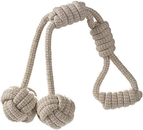 D&C Paws Indestructible Dog Chew Toy, Heavy Duty 20Inch Braided Cotton Rope For Teething Puppies And Large Breed Aggressive Che