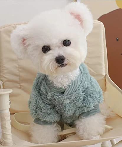 Loyanyy Plush Dog Pajamas For Cold Weather 4 Legged Clothes For Dog Cat Stretchy Puppy Kitten Onesie With Buttons Warm Soft Pet Jumpsuit Winter Coat Green X-Large