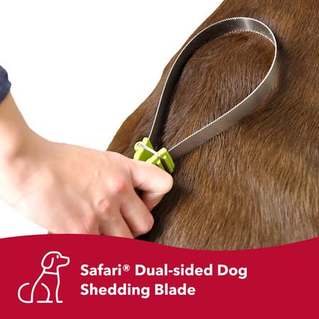 Coastal Pet Safari Dual-Sided Dog Shedding Blade - Stainless Steel Grooming Blade For Thick Coats - For Dogs With Short And Long Hair - Medium-Large - 10' X 3.25'