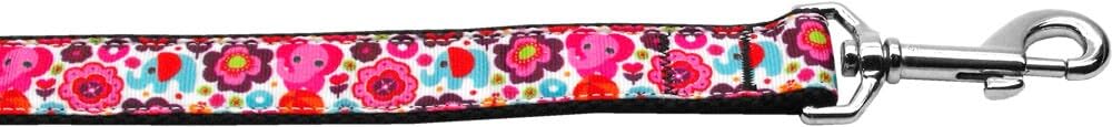 Mirage Pet Products Elephant Elefun Nylon Dog Leash 3/8 inch Wide 6ft Long