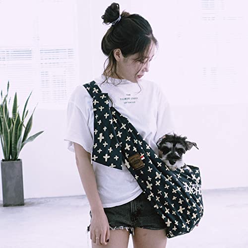 Touchdog 'Paw-Ease' Over-The-Shoulder Pet Sling Fashion Pet Carrier - Cat and Dog Carrier with Built-in Storage Pockets for Hands-Free Carrying Grey 1.5 LBS