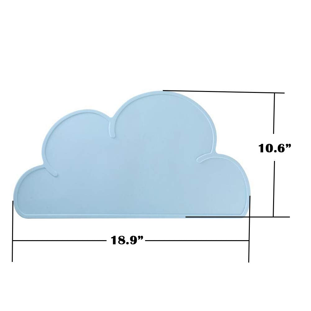 Love Dream Silicone Pet Feeding Food Mat Dog Cat Placemat Mat with Raised Edge, Anti-Slip Waterproof Pet Bowl Mats Pet Food Tray