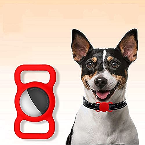 Poivy Silicone Air Tag Collar Holder - Waterproof Protective Case for Dog & Cat GPS Tracking Accessories (1 Pack, Pink)