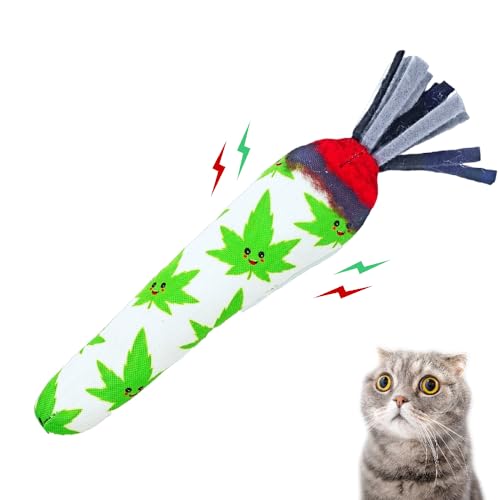 TOYGENICS - Catnip Toys for Indoor Cats, Cat Toy for Cat Enrichment, Durable Catnip Cat Wand Toy W/String Ends, Cat Toys for Ind