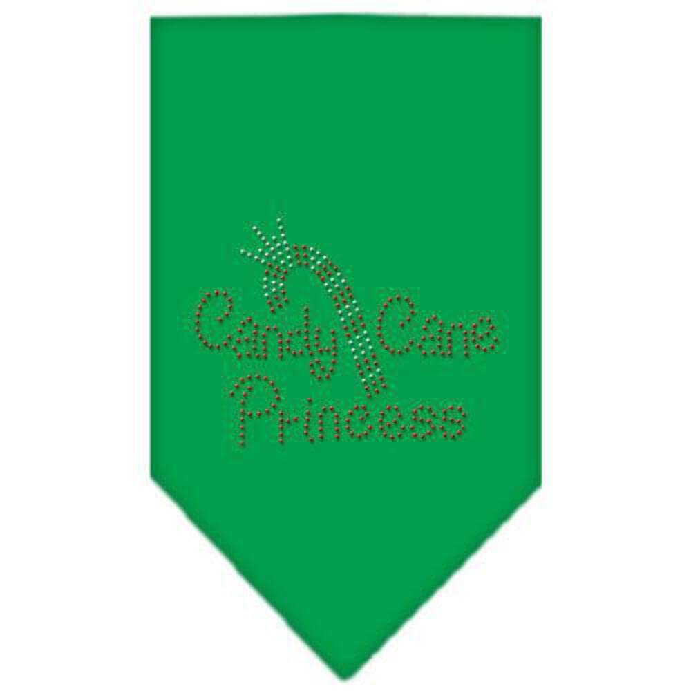 Christmas Pet and Dog Bandana Rhinestone, "Candy Cane Princess" Purple Small