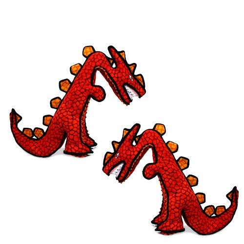 TUFFY - World's Tuffest Soft Dog Toy - Dinosaur - Multiple Layers. Made Durable, Strong & Tough. Interactive Play (Tug, Toss & F
