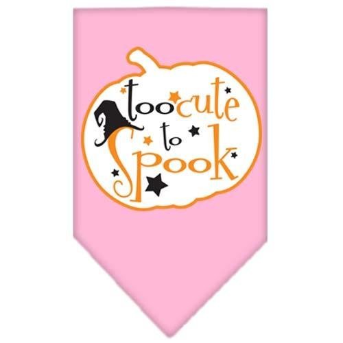 Mirage Pet Products 66-141 SMLPK Too Cute to Spook Screen Light Pink Print Bandana, Small
