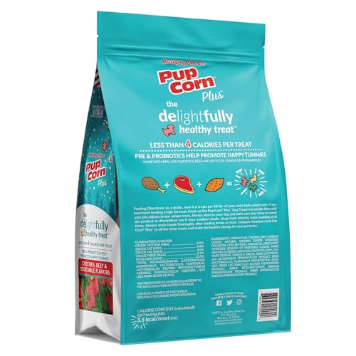 Pup Corn Plus - Puffed Dog Treats with Prebiotics and Probiotics - Holiday Cheer Flavored (24oz) - Made in USA