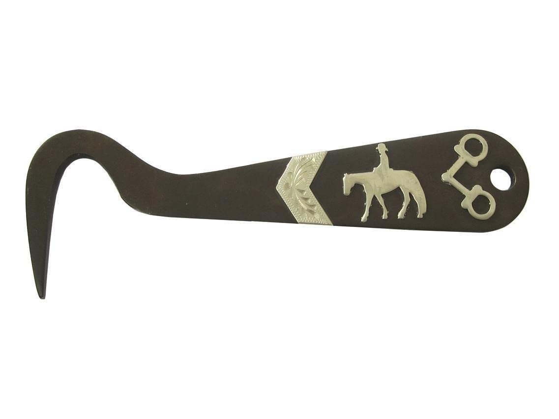 AJ Tack Antique Brown Steel Hoof Pick Trail Riding