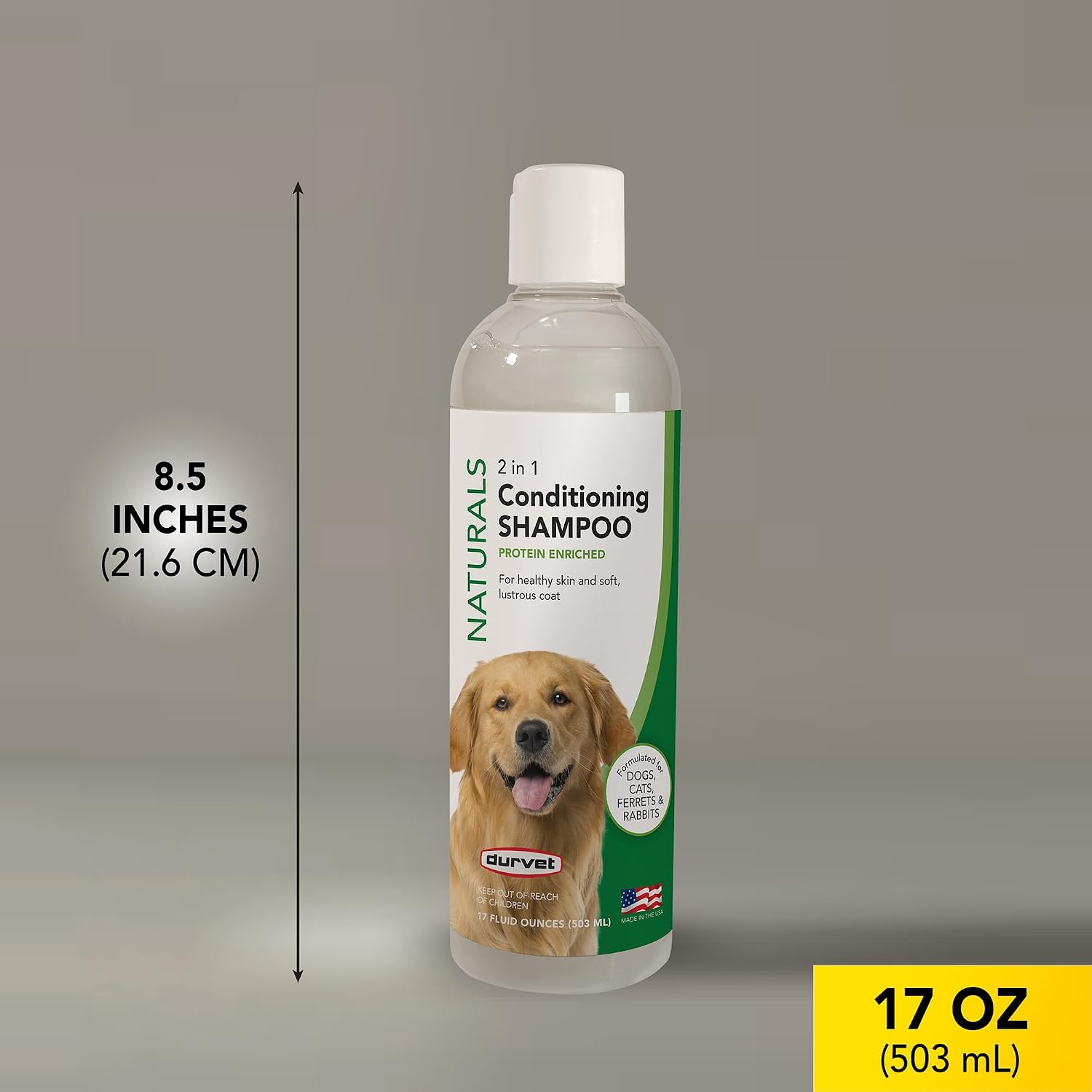 Durvet Naturals 2-in-1 Conditioning Shampoo for Pets 17 oz.