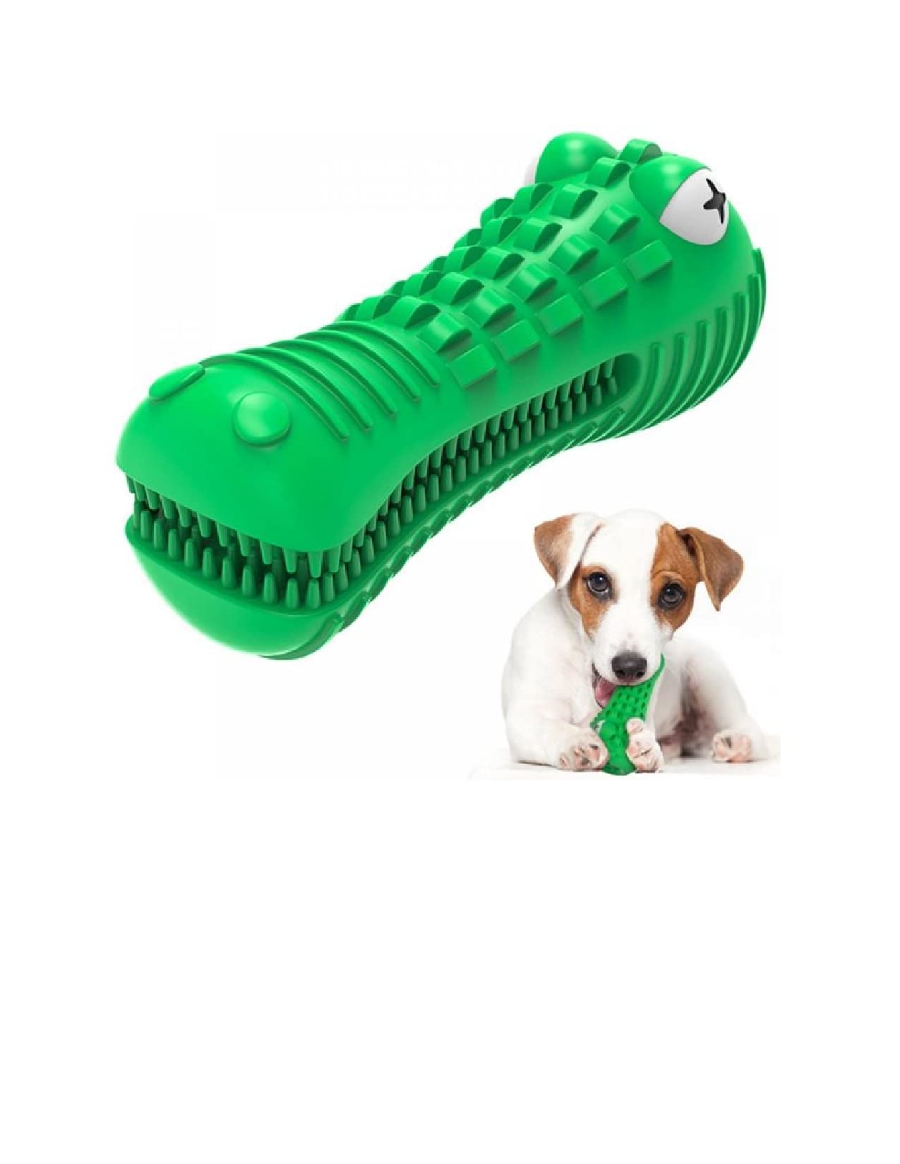 Dealhub Dog Chew Toy, Natural Rubber Dog Toothbrush Aggressive Chewers, for Medium to Large Dogs, Squeaky Dog Toy, Extremely Dur