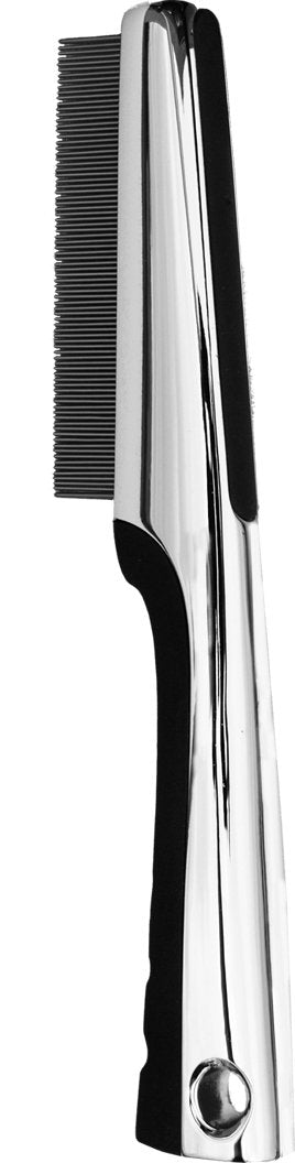 Resco Professional Flea And Face Comb, Anti-Static For Grooming Pets Very Fine Pin Spacing, Chrome