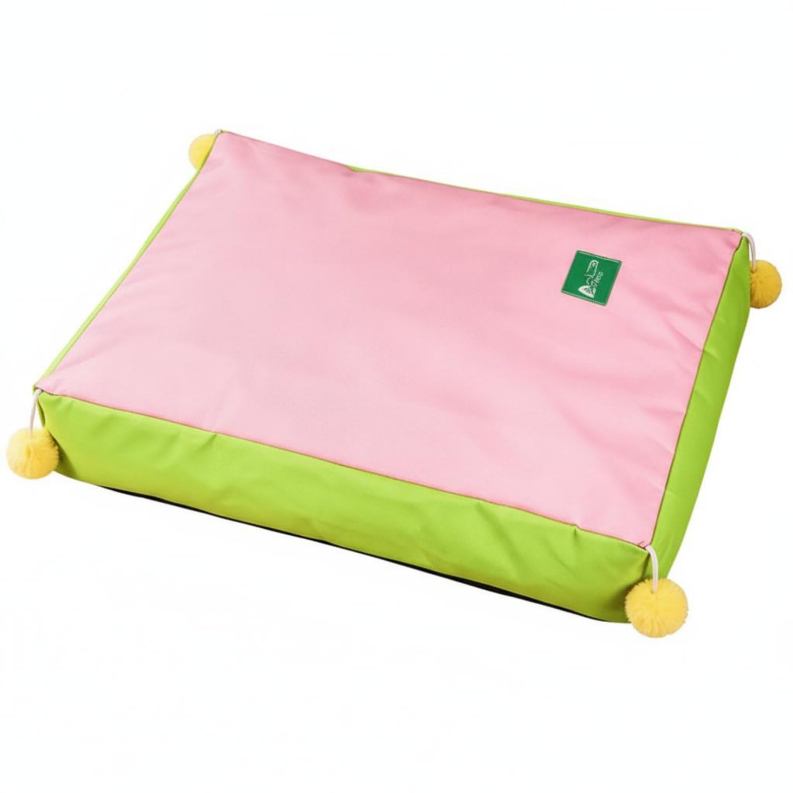 LOOM TREE All Season Dog Sleeping Pad Chew Resistant Washable Pet Cushion Oxford Cloth Rectangular Dog Mat for Dogs, Cats, Green