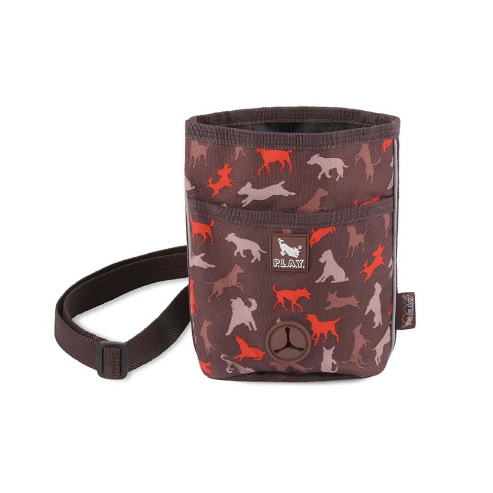 P.L.A.Y. Scout & About Deluxe Training Treat Pouch with Bag Dispenser - 3 Way Wear, Detachable & Adjustable Strap, Reflective St