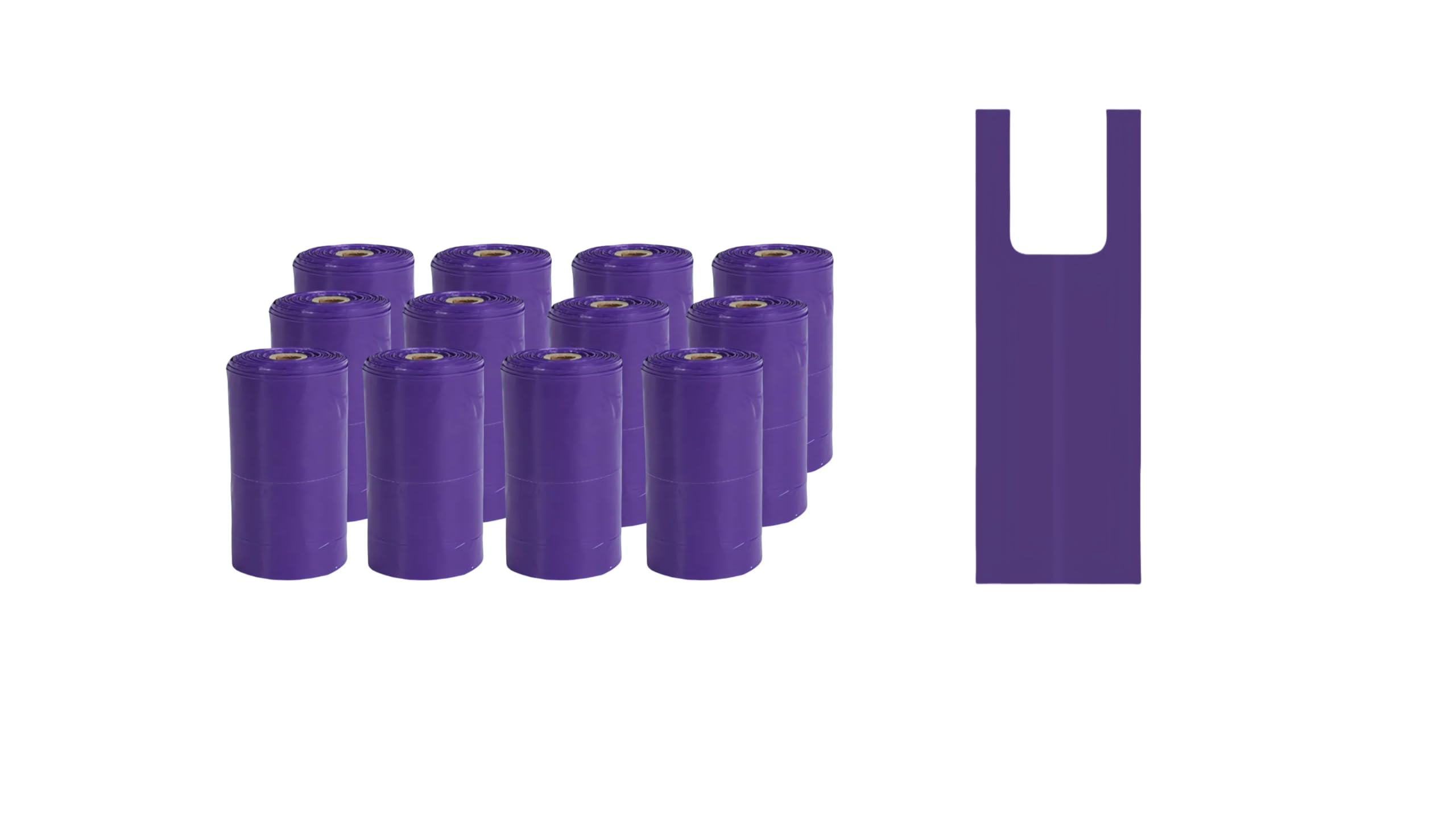 Cwyza Biodegradable T-Shirt Poop Bags With Easy-Tie Handles - Leak-Proof, Extra Thick Waste Bags For Small Dogs & Cats,12 Pack O