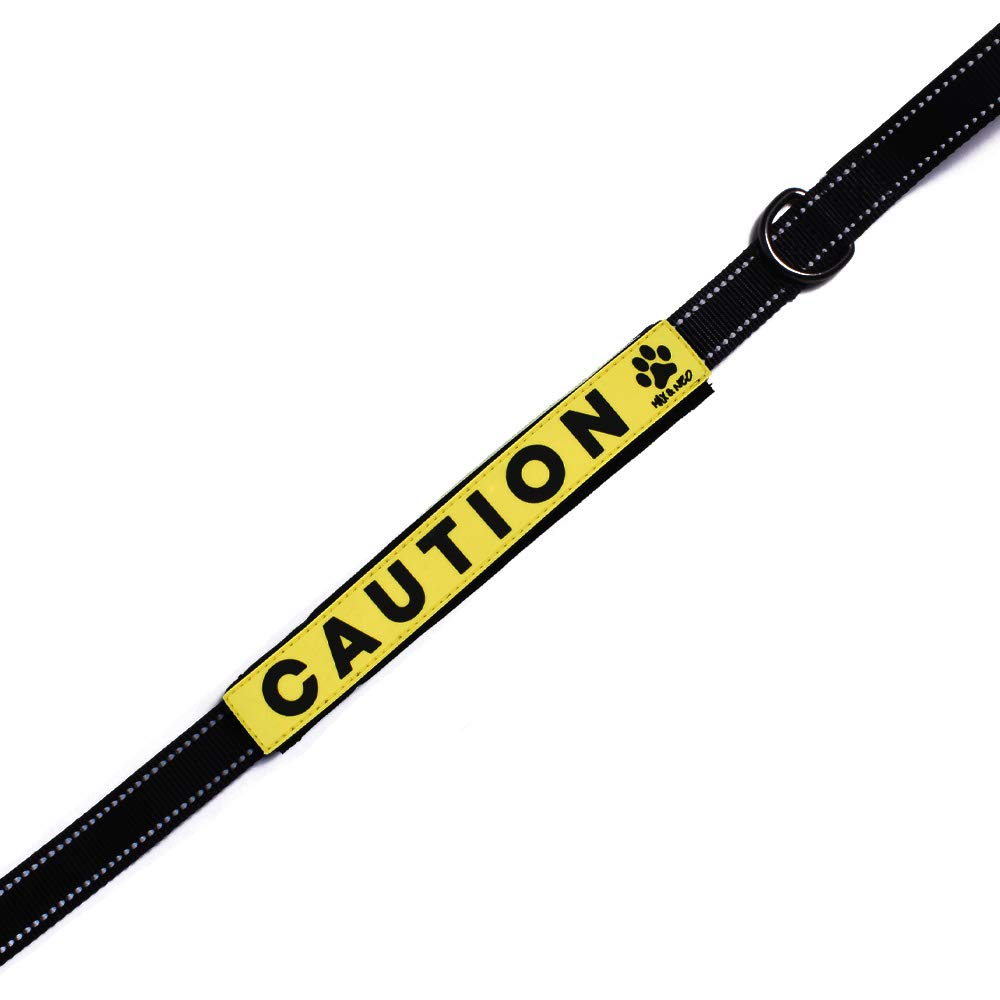 Max And Neo Leash Sleeves Caution - We Donate 1 For 1 To Dog Rescues For Every Product Sold (2 Sleeves, Caution)