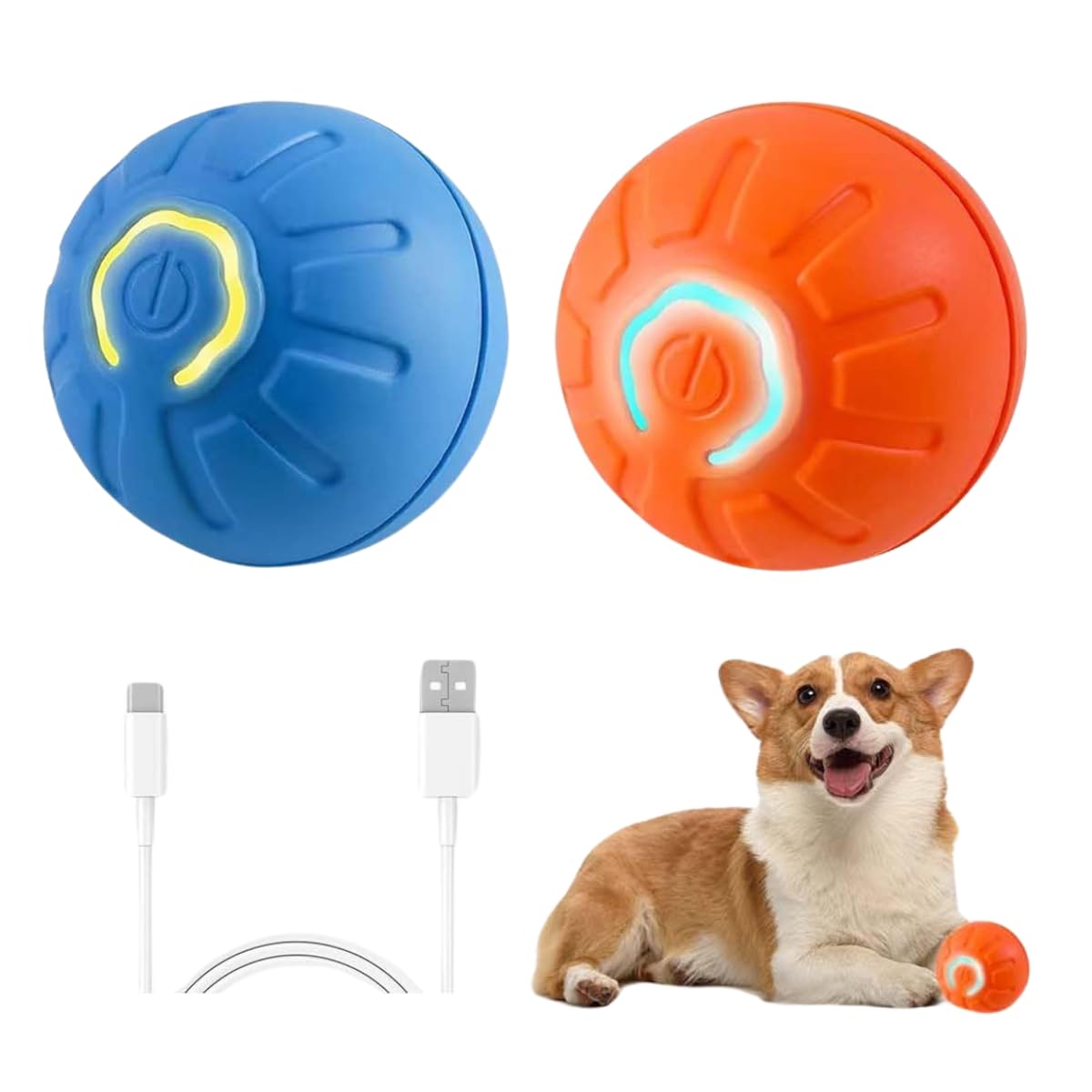 2Pcs Shaky Ball For Dogs, Shaky Ball Toy For Dogs, Vibrating Dog Ball, Vibrating Ball For Dogs, Shaky Ball Moving Dog Toy, Autom